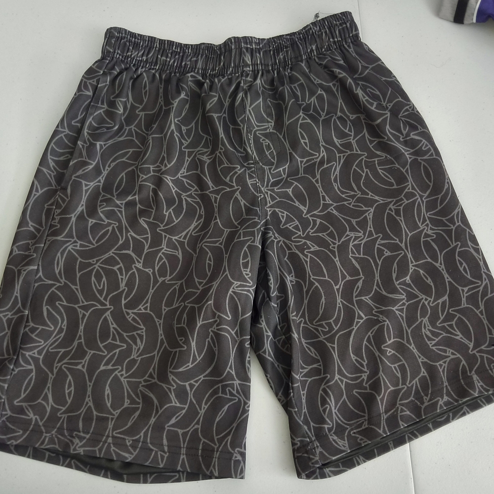 Hurley Kids Basketbsll Shorts - Black with Gray Pattern Size Med 10-12